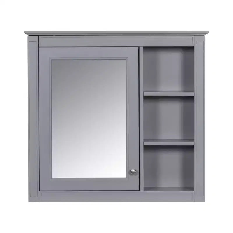 CASAINC 30 x 28 Bathroom Medicine Cabinet with Mirror and 3 Open Shelves, Wall-Mounted (No Vanity)