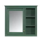 CASAINC 30 x 28 Bathroom Medicine Cabinet with Mirror and 3 Open Shelves, Wall-Mounted (No Vanity)