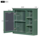 CASAINC 30 x 28 Bathroom Medicine Cabinet with Mirror and 3 Open Shelves, Wall-Mounted (No Vanity)