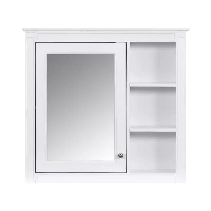 CASAINC 30 x 28 Bathroom Medicine Cabinet with Mirror and 3 Open Shelves, Wall-Mounted (No Vanity)
