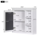 CASAINC 30 x 28 Bathroom Medicine Cabinet with Mirror and 3 Open Shelves, Wall-Mounted (No Vanity)