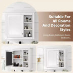 CASAINC 30 x 28 Bathroom Medicine Cabinet with Mirror and 3 Open Shelves, Wall-Mounted (No Vanity)