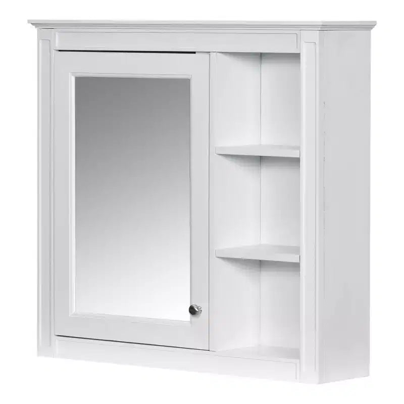 CASAINC 30 x 28 Bathroom Medicine Cabinet with Mirror and 3 Open Shelves, Wall-Mounted (No Vanity)