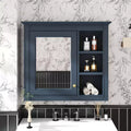 CASAINC 30 x 28 Bathroom Medicine Cabinet with Mirror and 3 Open Shelves, Wall-Mounted (No Vanity)