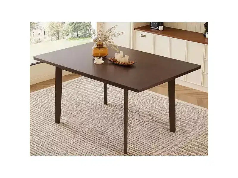 PexFix Table à manger rustique de ferme, cadre en bois massif, table à manger moderne minimaliste pour cuisine, salle à manger, salon