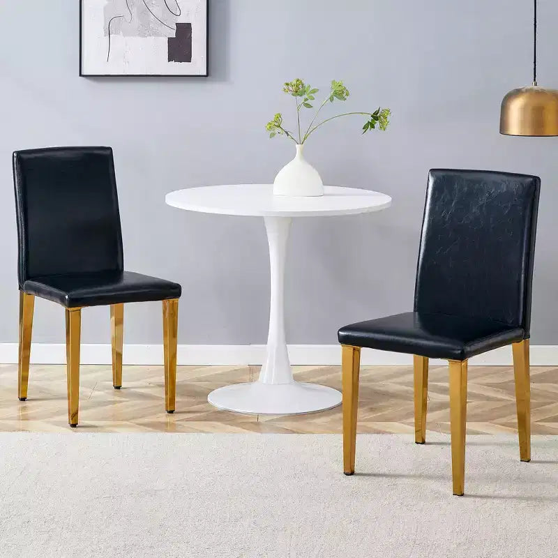 MAYEERTY 6-Piece Modern Dining Set, 63 Faux Marble Table, 4 Chairs & Bench