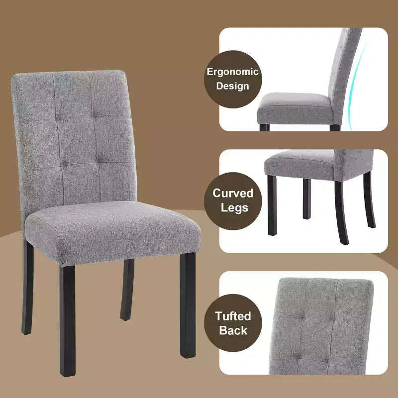 MAYEERTY 6-Piece Modern Dining Set, 63 Faux Marble Table, 4 Chairs & Bench