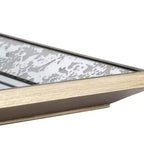 24 x 24 Inch Antique Silver Square Wall Mirror with Floral Accents