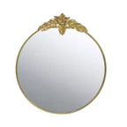 36 x 41 Inch Large Round Wall Mirror with Gold Metal Frame