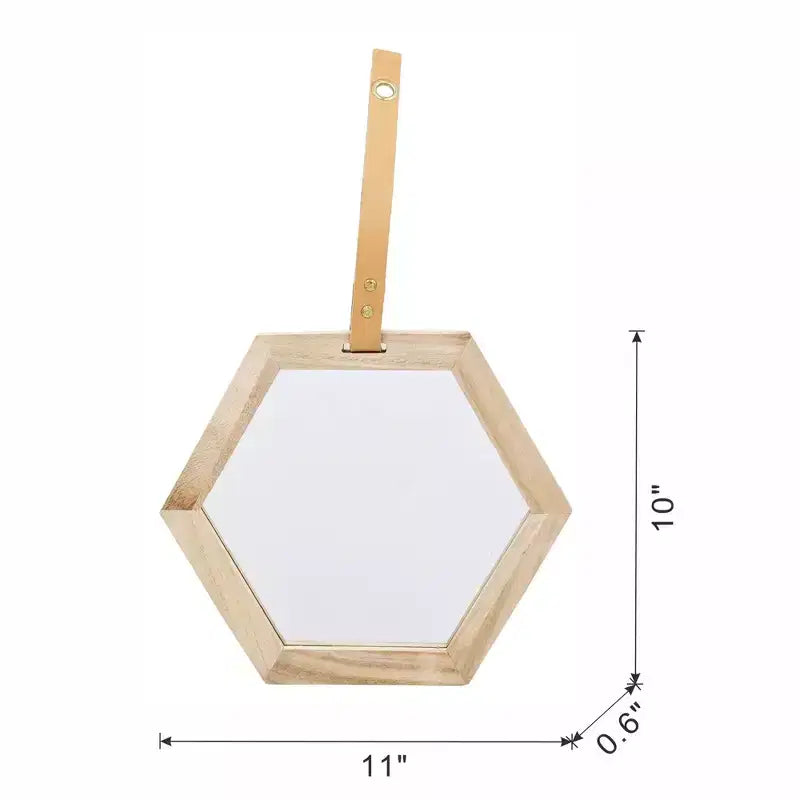 Miroir mural hexagonal Harlan de 11 x 10 pouces