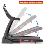 5.0HP 300LB Capacity Treadmill for Home, Foldable Treadmill w/ 2-0% Auto Incline, Immersive Run w/ Smart APP, 64+7 Workout Programs, 12MPH Treadmill