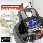 5.0HP 300LB Capacity Treadmill for Home, Foldable Treadmill w/ 2-0% Auto Incline, Immersive Run w/ Smart APP, 64+7 Workout Programs, 12MPH Treadmill