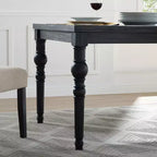 Table à manger en bois traditionnel GDFStudio Ashford avec pieds tournés