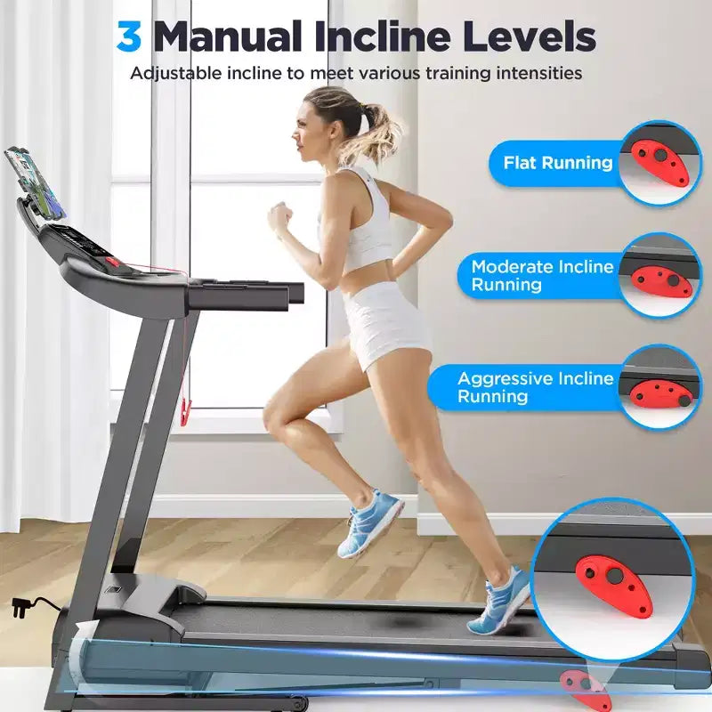 Treadmill on Sale,Treadmills Clearance, Folding Electric Running Walking Treadmill, Portable Treadmill for Home Use, 7.5 MPH, Smart Apps