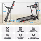 Treadmill on Sale,Treadmills Clearance, Folding Electric Running Walking Treadmill, Portable Treadmill for Home Use, 7.5 MPH, Smart Apps