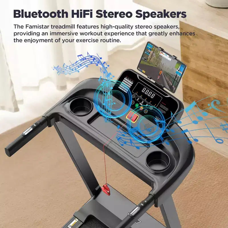 3.7HP Folding Treadmills Clearance for Home w/ APP Control,300lbs Capacity,Adjustable Incline,71 Programs,Electric Treadmill Running Machine