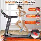 Tapis roulant 3,5 CV pour la maison, tapis de course pliable capacité 136 kg avec plus de 64+7 entraînements, application avec cours gratuits, deux haut-parleurs HiFi, tapis de course pour la marche et la course