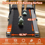 Tapis roulant 3,5 CV pour la maison, tapis de course pliable capacité 136 kg avec plus de 64+7 entraînements, application avec cours gratuits, deux haut-parleurs HiFi, tapis de course pour la marche et la course