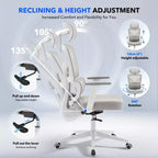 High-Back Ergonomic Office Chair  Breathable Mesh Gaming Chair with Adjustable Lumbar & 3D Armrests