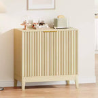 31.5 Fluted Sideboard Buffet Cabinet, Modern Small Coffee Bar Cabinet with Adjustable Shelves, Entryway Console Table, Floor Cupboard Cabinet