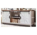 Barn Door TV Stand with Cross Pattern (MDF