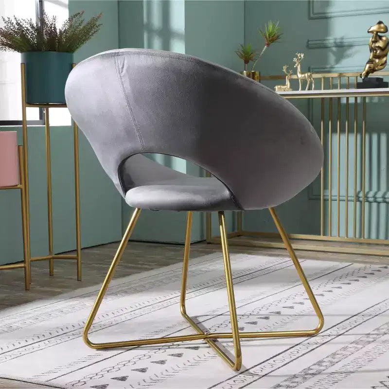 Fauteuil d'appoint en velours soyeux TUYOHW, fauteuil de salon avec base traîneau en métal doré, dossier incurvé, fauteuil moderne pour salon, chambre à coucher