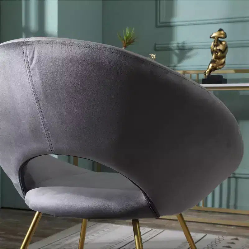 Fauteuil d'appoint en velours soyeux TUYOHW, fauteuil de salon avec base traîneau en métal doré, dossier incurvé, fauteuil moderne pour salon, chambre à coucher