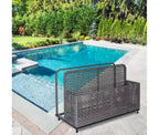 T8031 Single-Tier Outdoor Pool Storage Rack, PE + Iron,