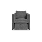 Signature Design by Ashley Vreni, Fauteuil d'appoint et repose-pieds, Noir anthracite, Meuble d'appoint compact pour salon, Rembourrage en polyester
