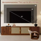 Modern Fluted TV Stand for TVs up to 85, 78 Long Entertainment Center with Storage Cabinet, Wooden TV Console Table for Living Room Bedroom