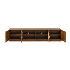 Modern Fluted TV Stand for TVs up to 85, 78 Long Entertainment Center with Storage Cabinet, Wooden TV Console Table for Living Room Bedroom