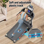 Folding Treadmill with Auto Incline, 0.612 MPH Speed, High-Performance Motor, 7-Layer Running Surface, 320lbs Capacity for Home & Apartment Workouts