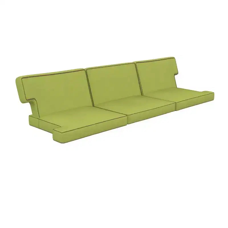 Coussins d'extérieur Sunbrella Covers&All pour salon de jardin, mousse haute densité, résistants à l'eau et à la décoloration, 90 po x 27,5 po x 18 po, Spectrum Kiwi