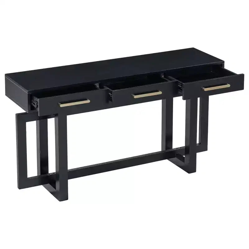TUYOHW Modern Console Table with 3 Storage Drawers,57 Extra Long Entryway Table for Entryway,Hallway,Living Room,Foyer