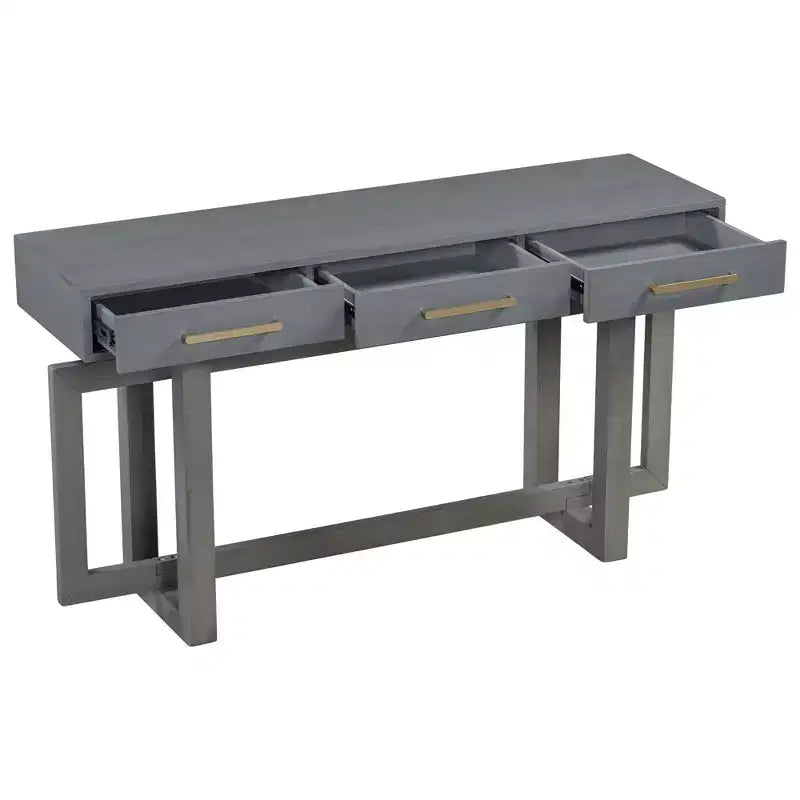 TUYOHW Modern Console Table with 3 Storage Drawers,57 Extra Long Entryway Table for Entryway,Hallway,Living Room,Foyer