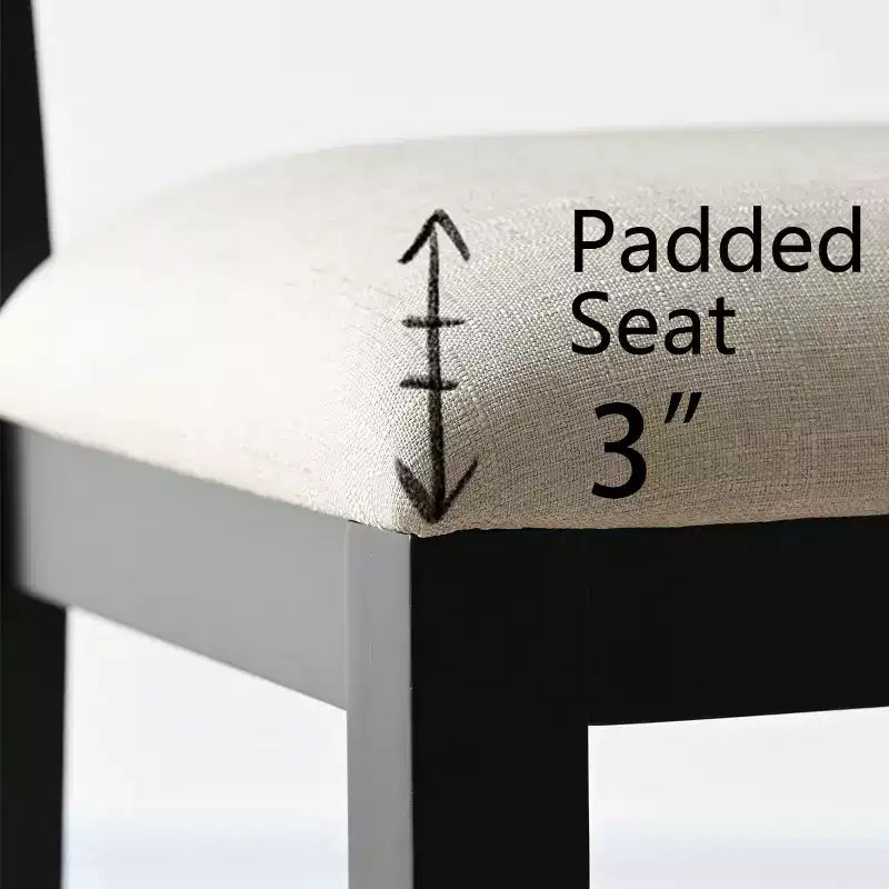 Lot de 2 chaises de salle à manger modernes sans accoudoirs avec dossier en rotin tressé et cadre en bois, chaises d'appoint élégantes pour cuisine ou salle à manger - Panipeachy