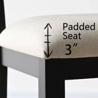 Lot de 2 chaises de salle à manger modernes sans accoudoirs avec dossier en rotin tressé et cadre en bois, chaises d'appoint élégantes pour cuisine ou salle à manger - Panipeachy