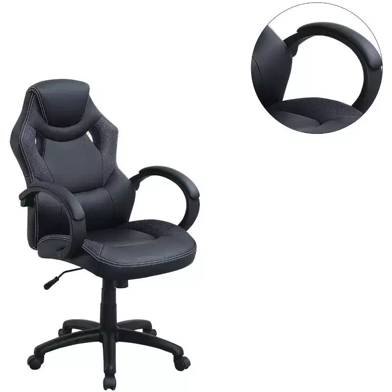 Chaise de jeu pivotante TUYOHW avec hauteur réglable et roulettes, chaise de bureau ergonomique pour jeux vidéo pour le bureau et la maison, chaise de loisirs rembourrée