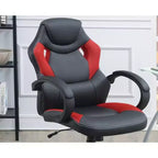 Chaise de jeu pivotante TUYOHW avec hauteur réglable et roulettes, chaise de bureau ergonomique pour jeux vidéo pour le bureau et la maison, chaise de loisirs rembourrée