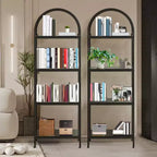 Étagère arquée à 4/5 niveaux – Unité de rangement industrielle à étagères ouvertes avec cadre métallique robuste, présentoir autonome pour la décoration du salon ou de la chambre.