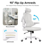 Chaise de bureau ergonomique en maille TUYOHW avec support lombaire réglable, appui-tête et accoudoirs relevables, chaise de bureau à domicile pour l'étude, salle de jeux