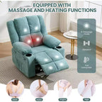 Acekool Oversized Massage Recliner Chair, Ergonomic Single Sofa with Vibration, Footrest, for Living Room