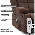 Acekool Oversized Massage Recliner Chair, Ergonomic Single Sofa with Vibration, Footrest, for Living Room