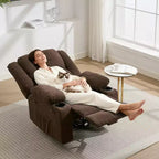 Acekool Oversized Massage Recliner Chair, Ergonomic Single Sofa with Vibration, Footrest, for Living Room