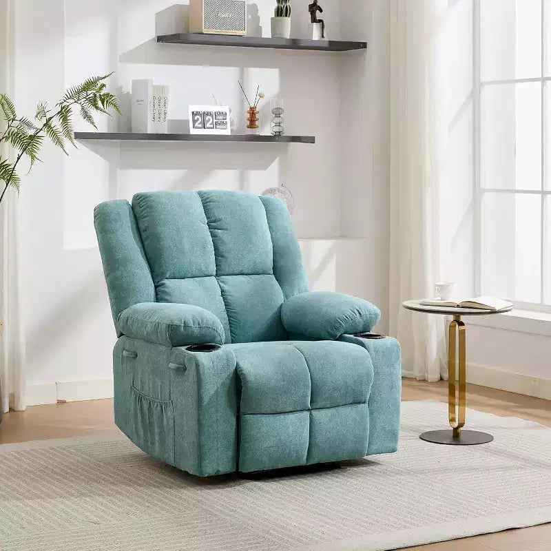 Acekool Oversized Massage Recliner Chair, Ergonomic Single Sofa with Vibration, Footrest, for Living Room