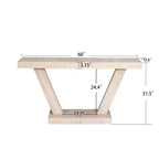 TUYOHW 60IN Vintage Distressed Wood Console Table with 2-Tier Solid Wood Storage Cabinet, Entryway Table with Thick Base, Hallway Table