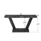TUYOHW 60IN Vintage Distressed Wood Console Table with 2-Tier Solid Wood Storage Cabinet, Entryway Table with Thick Base, Hallway Table