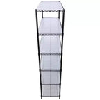 VIYET 6 Tier 6000LBS NSF Metal Wire Shelving, Heavy Duty Adjustable Rack with Wheels & Shelf Liners (Black, 84H48L20D)