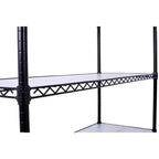 VIYET 6 Tier 6000LBS NSF Metal Wire Shelving, Heavy Duty Adjustable Rack with Wheels & Shelf Liners (Black, 84H48L20D)