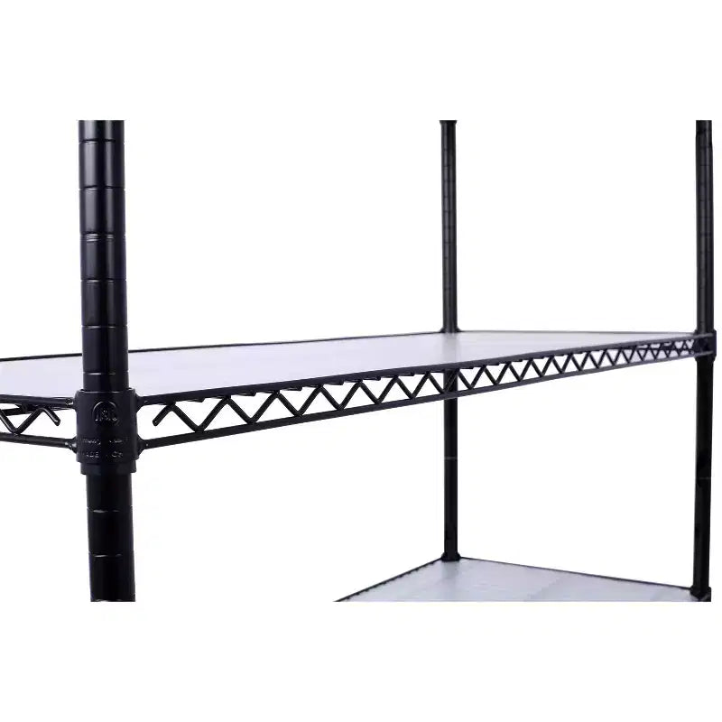 VIYET 6 Tier 6000LBS NSF Metal Wire Shelving, Heavy Duty Adjustable Rack with Wheels & Shelf Liners (Black, 84H48L20D)